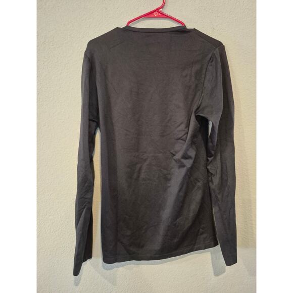 Merona Men’s Long Sleeve Crew Neck Shirt Gray Size L (42-44) Nylon Blend - Picture 2 of 4